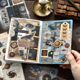 TIANZI 20 Sheets Cute Cartoon PET Die Cut Stickers Book for Handmade Scrapbooking Japanese Stationery Supplies Decorative Diary