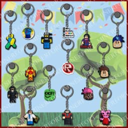 15Pcs Game Roblox Themed Keychain Creative Peripheral Cartoon Characters Soft Car for Hanging Bag Pendant Decoration Daily Gift