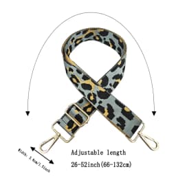 Fashionable Leopard Print Shoulder Strap with Adjustable Luggage Replacement Strap, Convenient Luggage Accessories
