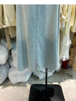 High Waist Loose Fit Straight Leg Mid-Length Denim Skirt for plus Size Women Summer New Style Retro Blue A-Line Skirt