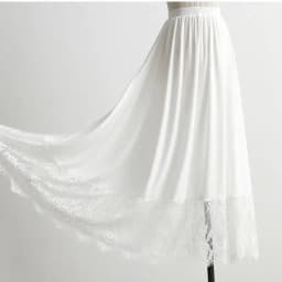 Chinese Style High Waisted Lining Petticoat Long Pleated Skirt Maxi Bottom Ladies White Black Lace Skirt for Hanfu