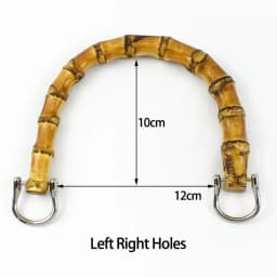 2/4Pcs Deepeel 12cm Natural Bamboo Bag Handles for Women Handbag Handle Purse Frame DIY Handmade Making Bags Replace Accessories