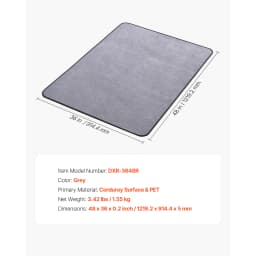 VEVOR Chair Mat Plastic Floor Protector Rug with Studded Non-Slip & Easy to Clean Smooth Glide Under Desk Rug for Home Office