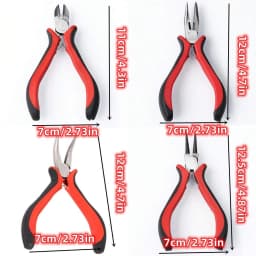 4pcs/3pcs/1pcs Iron Jewelry Pliers Tool Kit Includes Needle Round Wire Cutter And Curved Nose Pliers For Jewelry Beading Repair
