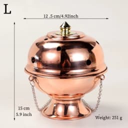 Multifunctional Hanging Incense Burner Red Copper Engraved Stupa Aromatherapy Stove Meditation Smoke Furnace Altars Decorative