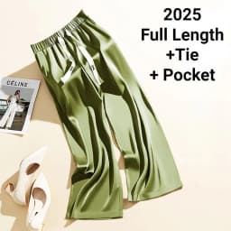 High Waist Silk Drape Straight Leg Pants Women's Casual Trousers Elegant Draped Straight Pants High Waist Silk Pants