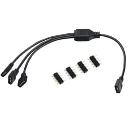 4 Pins RGB LED Tape Connector 1 to 1 2 3 4 5 Plug Power Splitter Cable 4pin Needle Female Connector Wire for RGB Led Strip Light