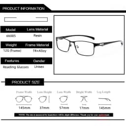 KOCOLIOR Anti Blue Light Men Reading Glasses Titanium Alloy Metal Frame Business Computer Reader +1.50 1.75 2.0 2.25 2.50 2.75
