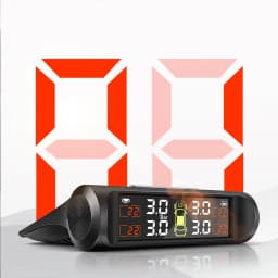 TPMS Solar Tire Pressure Sensor Car Tire Pressure Monitoring System with 4 Wheel Internal External Sensors TMPS