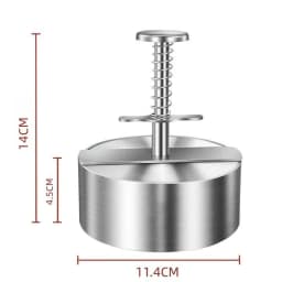 Hamburger Patty Maker Press 304 Stainless Steel Non-Stick Round Manual Rice Ball Mold Thickness Adjusted Kitchen Beef BBQ Tools