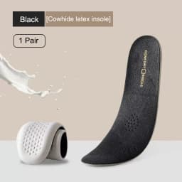 Latex Insole for Feet Leather Shoe Sole Inserts Soft Cowhide Sports Shock Absorbing Plantar Fasciitis Template Insoles for Shoes