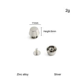 20/50/100PCS 8-15mm Metal Screwback Rivet Studs For Leather Craft Luggage Handbag Purse Bottom Protective Feet Nails Accessories