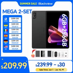 Blackview MEGA 2 Tablet PC Set With Keyboard Mouse Stylus 12'' 2K Display 12GB+24GB RAM 256GB ROM Android 15 Tablet 9000mAh