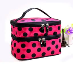 Large Capacity Makeup Bag Double Zip Women Cosmetic Bag Bathing Pouch Travel Toiletries Organizer Waterproof Storage Make Up Cas