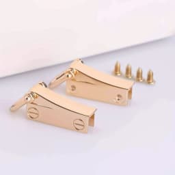 2pcs Metal Side Clip Bag Buckle Bag Connector Clip Purse Hardware Suspension Connector Buckle Detachable with D Ring