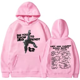 Hit Me Hard and Soft Do You Know To How Bend Red Hoodies Men's Women Fashion Hooded Sweatshirts Oversized Long Sleeve Pullovers