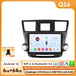 Hizpo Android 14 For Toyota Highlander 2 XU40 2007-2013 Car Radio Multimedia Video Player Navigation Stereo GPS No 2din DVD 6115
