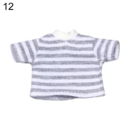 Doll Clothes Suits Stripe Shirt for 1/12 BJD Doll Clothes OB11 Doll T-shirt 1/11 Doll Panties Doll Cotton Socks Doll Accessories
