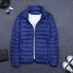 Men's Short Hooded Ultra-Thin Cotton Jacket Lightweight Fashionable Versatile Winter Outerwear Slim Fit Style Regular Length