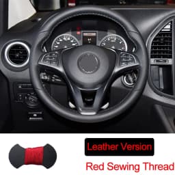 Hand Sewing Car Steering Wheel Wrap for Mercedes-Benz Vito III ( W447 ) 2015 - 2023 Circular Shape Braid on The Steering Wheel