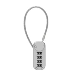 Portable Zinc Alloy 4 Digit Password Lock Wire Rope Anti-theft Backpack Zipper Lock Padlock Luggage Combination Lock Travel