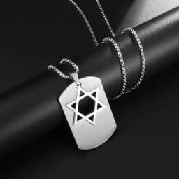 Hot Sale Pendant Smooth Plate Tag Men Retro Necklace Jewelry