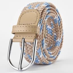 2024 New Design Very Popular Men Belt Beige White Luxury Woven Stretch Casual Alloy Buckle Needle Elastic Women Canvas 105cm