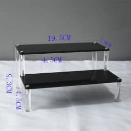 Black Acrylic Shelf Display Stand Perfume Cupcake Stand Figures Toys Desserts Holder Collection Cosmetic Shelves Organizers