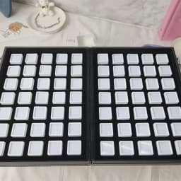 Diamond Storage Box Gemstone Organizer PU Leather Gems Travel Showcase Stone Loose Diamond Piercing Jewelry Display Box