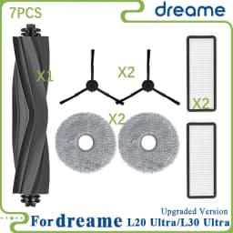 Dreame L20 Ultra/L20 Ultra Complete RLX41CE / L30 Ultra Parts Main Roller Side Brush Hepa Filter Mop Cloth Dust Bag