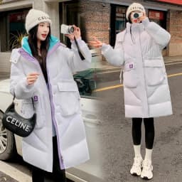 Oversized Winter Hooded Parker Women Down Jacket 2026 New Thicken Cotton Padded Coat Fashion Long Overcoat Female Warm Parkas