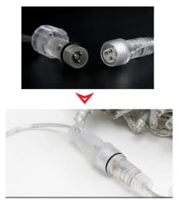 EU Plug with steady on controller use for icicle curtain lights waterproof Extended Line 3M/5M