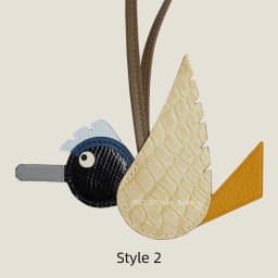 Crocodile & Lizard Skin Bird Charm Handmade Luxury Bag Charm Pendant For Birkin & Kelly Bag Unique Designer Handbag Accessory
