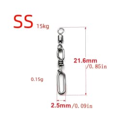20Pcs Stainless Steel Fishing Connection Quick Snap Rotating Guide Ring for Sea Fishing Rod Line Connection Accessories