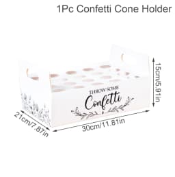 Kraft Paper Wedding Confetti Cone Holder Support for Wedding Decor Confetti Cones Stand Box Tray Fake Flower Wedding Paper Cones