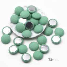 50pcs 12mm/15mm Mix Colors Fabric Covered Round Buttons Home Garden Flatback Cabochon Crafts Scrapbooking DIY