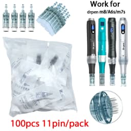100pcs Dermapen M8 Needle for Drpen M8/m7s/A6s Derma Micronneedle Pen Mesotherapy Microneedling Needle Length 0.25mm
