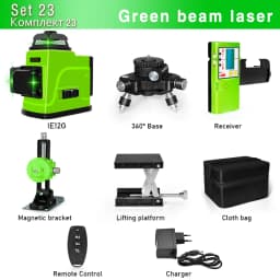 Clubiona 12 and 16 lines Professional Floor Ceiling Remote Control Green Line Laser Level with Pulse mode