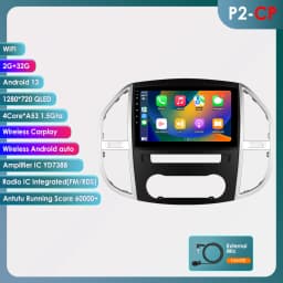 10.1" Hizpo 2Din Android Auto Car Radio for Mercedes Benz Vito W447 2014 - 2021 UI7862 Multimedia 4G BT RDS DSP GPS Navigation