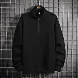 2026 Spring New Men's Large Size Sweatshirt Half Zip Designer Pullover Male Turtleneck Long Sleeve Big Plus 8XL Loose Sport Top