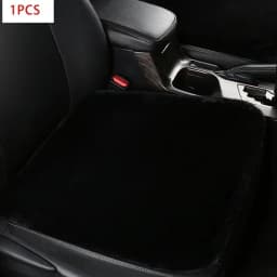 Plush Rabbit Fur Car Seat Cushion Winter Warmth Thick Wool Square Multicolor Cushion for Main Driver or Co-pilot Cover Universal