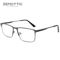 ZENOTTIC Titanium Progressive Prescription Glasses Men Square Anti Blue Light Photochromic Eyewear Optical Myopia Eyeglasses