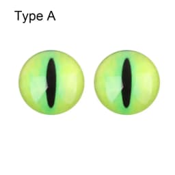 2PCS 16mm Glass Eye Simulation Animal DIY Cat Pet Dog Time Gem Twist Stick Wool Felt Accessories Handmade Doll Eyes Doll Toy