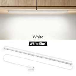 Black/White Shell USB Powered LED Night Light Bar 42cm Aluminum Touch On/Off Dimmable Lamp Cabinet Closet Washing Room Lighting