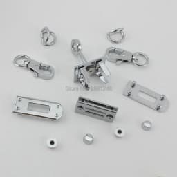New Small Rectangle Eyelets Lock Hanger For Bags Hardware Wholesale Fashion a set of Locks Fittings Woman Bag Handbags Purse