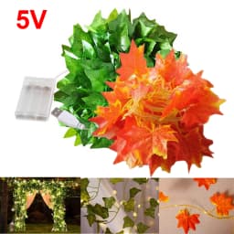 LED String Light Geen Eucalyptus Leaves Maple Leaf 5V USB Battery Power Wedding Christmas Decoration 2M 5M 10M Fairy Lights