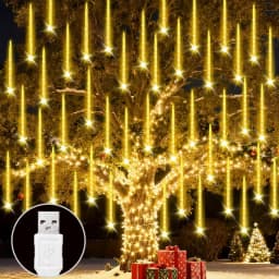 USB Meteor Shower String Lights LED Rain Lamp 30CM8Tubes 50CM8Tubes IP54 Waterproof 8 Modes Patio Garden Wedding Festival Decor
