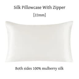 22 Momme Silk Zipper Pillowcase 1pc 100% Nature Mulberry Silk Muticolor Pillow Case For Healthy Standard Queen King