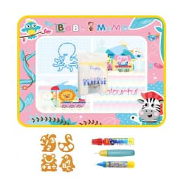 100x80CM Magic Water Drawing Mat Coloring Doodle With Reusable Magic Pens Montessori Painting Board Educational Toys Kids Gifts