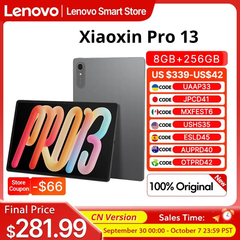 Lenovo Xiaoxin Pro 13 AI Tablet 13'' 3.5K 144Hz Diplay Original CN version 10200mAh Snapdragon 8s Gen 4 CPU WIFI 7 Pad PC
